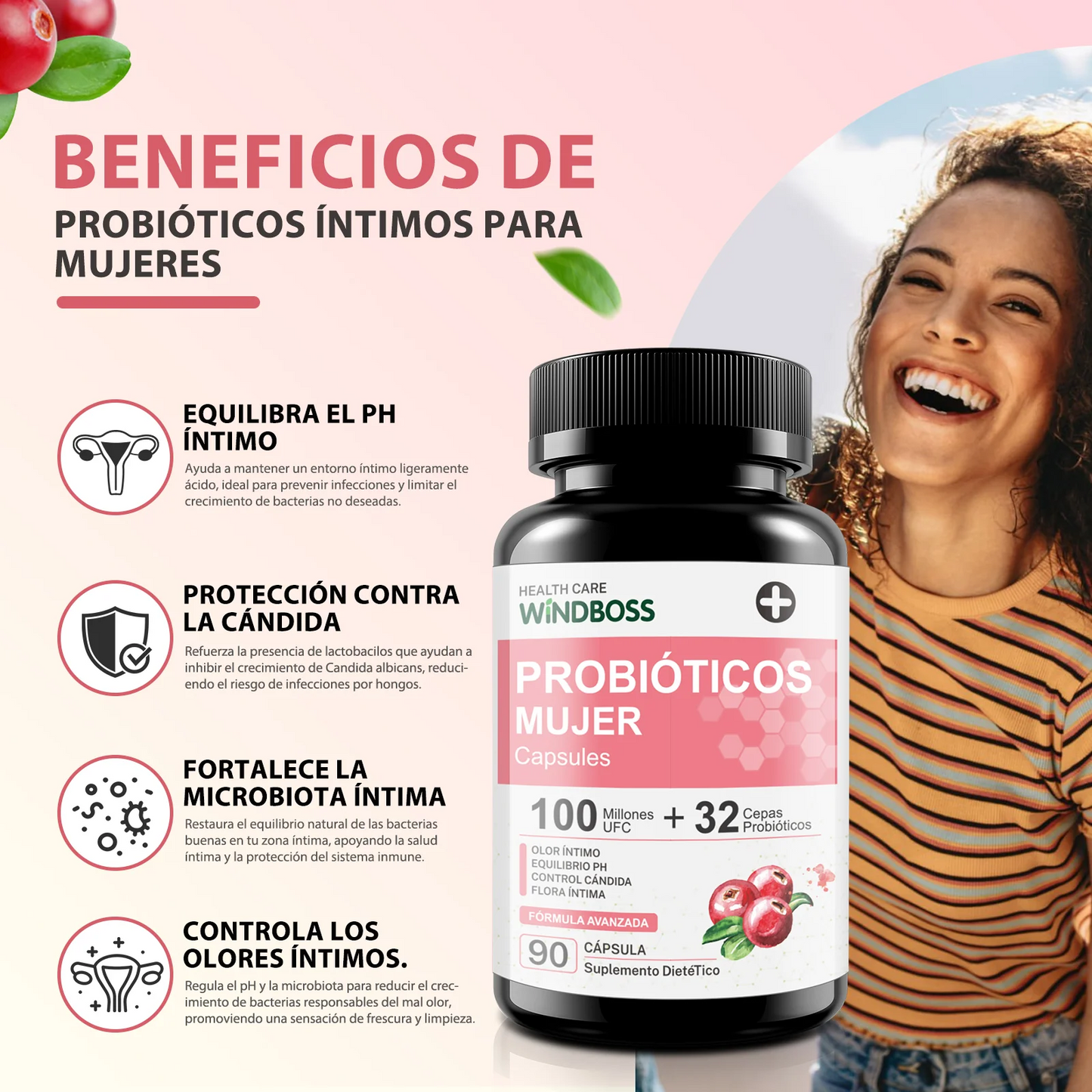 Cápsulas Probióticas Windboss Women's Private Care